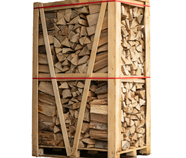 2x Paletten (Weißeiche + Buche/Hainbuche) – Scheite