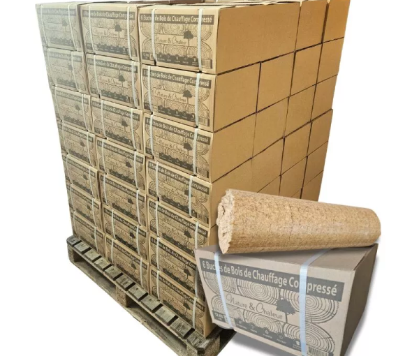 Pressholz Confort – Palette à 960 kg – Laubhartholz und Nadelholz