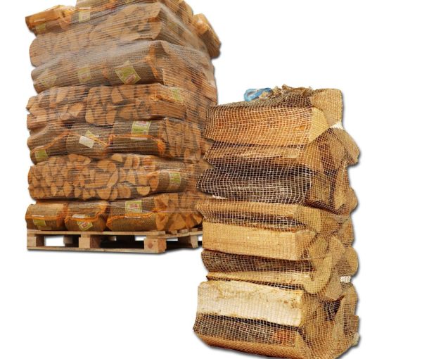 40 Netze Brennholzscheite à 25 kg – Hartholzmix 30cm