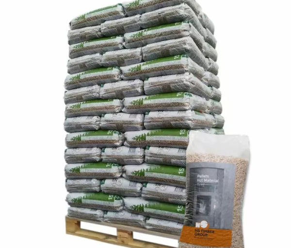 Pellets HS Timber – Palette mit 66 Säcken à 15 kg – 100 % Nadelholz