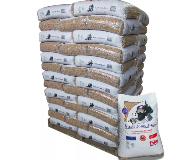 Pellet Le petit scieur français – 65 Säcke à 15 kg – 100 % Nadelholz