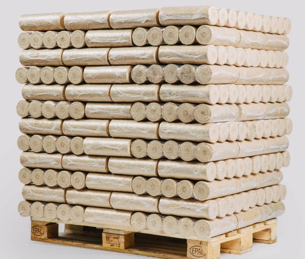 Holzbriketts (Pellini) ohne Loch – Palette 960 kg